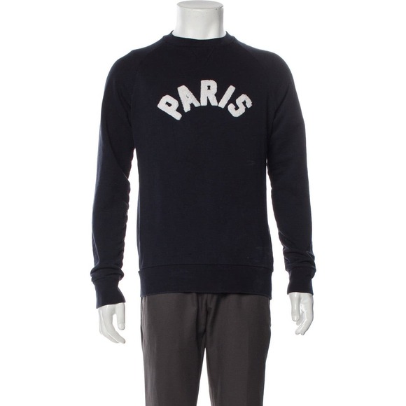 Sandro‎ Dark Blue " PARIS " Crewneck Size Medium - Picture 1 of 8